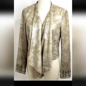 International Concepts Size Extra Small Long Sleeve Jacket Open Front Beaded Cuf